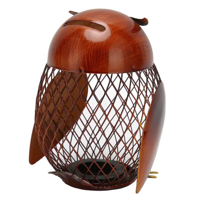 Owl Piggy Bank Owl Shaped Metal Coin Box Handwork Crafting