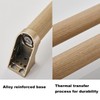 Grab Rail for Seniors, Wooden Handrail, Shower Handle, 40 cm,