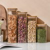 D2scrma 37oz Rectangle Airtight Glass Storage Containers with Bamboo Lids