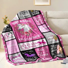Eixiders Horse Blanket for Girls, Horse Gifts for Girls Women, Horse Blanket, Horse Accessories for Girls, Horse Lovers Birthday Gifts Decor Blanket, Horse Throw Blanket 50" x40"