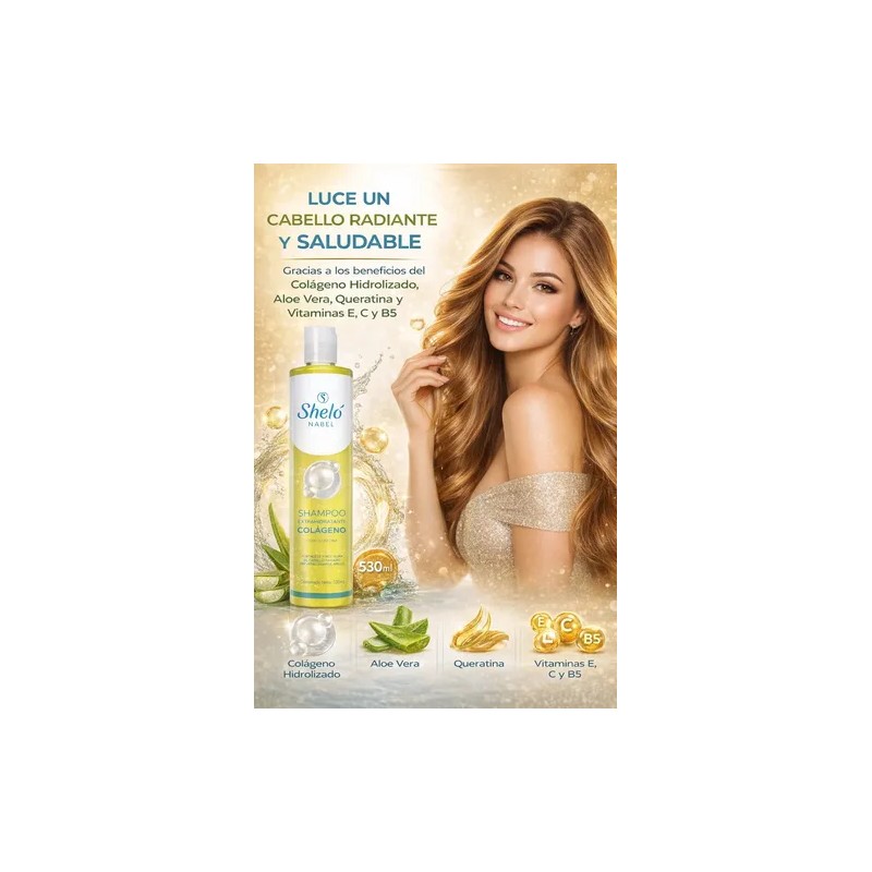 Shampoo Extra Hidratante Colágeno 530ml Shelo Nabel