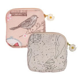 2PCS Sanitary Pad Storage Bag Fashionable Convenient Compact First Period Kit for Girls Easy to Carry Multifunctional Sanitary Bags for Women Teen Girls School Travel Feminine Product