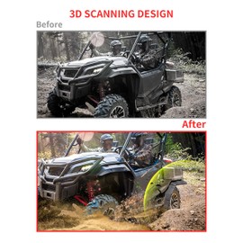 SLORIMOD Wider Rear Fender Flares for Honda Pioneer 1000-5 2016-2025 Accessories, Extended Rear Left & Right Mud Flaps Mud Guards Extensions(6PCS)