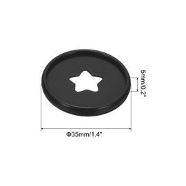 PATIKIL 35mm Plastic Book Binding Discs Set of 11 Disc Bound Expansion Disc Star Binder Rings for Direct, Notebook, Planner, Black