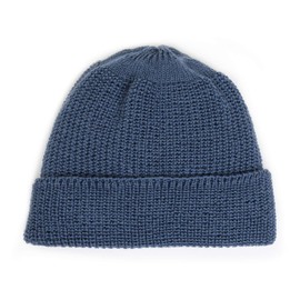 Leuchtfeuer Strickwaren Borkum 303 Beanie Chunky Knit Made in Germany, jeans colour