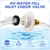 Otoolling Rv City Water Inlet with Check Valve 90° Solid
