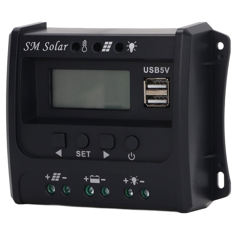 Solar Panel Controller 3 Stage PWM Charging Intelligent Microcontroller ABS