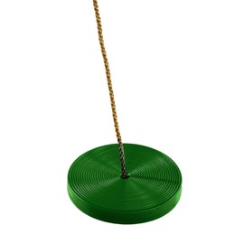 Extra Large Dark Green Plastic Plate Disc Monkey Swing Seat With Rope.
