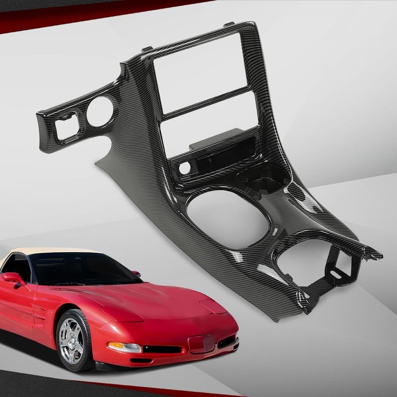 CROSSDESIGN Double Din Radio Center Dash Bezel Kit Carbon Fiber