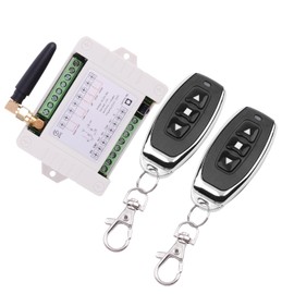 DC12V - 36V New Custom Wireless Remote Control Switch, 433Mhz 2 CH Remote Wireless Relay, Relay Motor Remote Control Garage Door Remote Opener Transmitter with Receiver