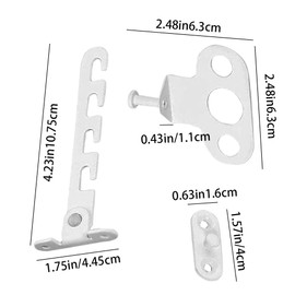 2 Sets Window Restrictor Locks for UPVC Adjustable Window Safety Locks with 8 Screws Window Restrictor Hooks for Casement Window Angle Adjustment
