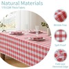 Veblandy Checkered Tablecloth Rectangle Waterproof Gingham Table Cloth Washable Buffalo