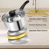 3pcs Stainless Steel Saucepan Set, Kitchen 1QT & 2QT &