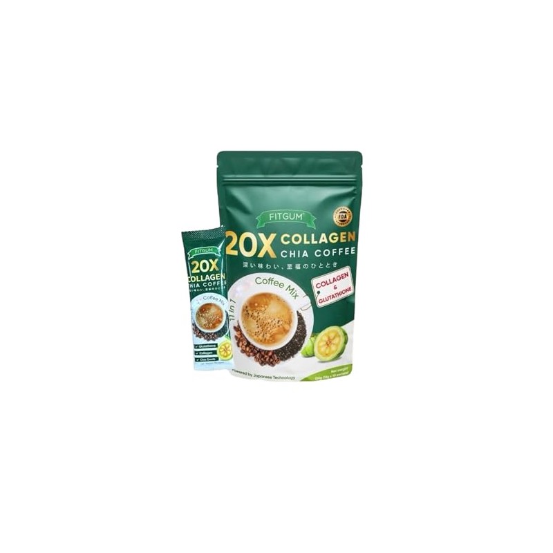 FIT GUM 20X Collagen Chia Coffee - 11 in 1
