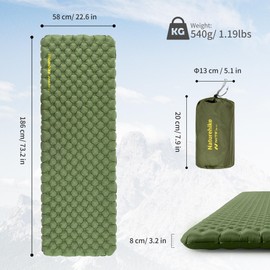 Naturehike 4.6/5.8/8.8 R-Value Sleeping Pad High R-Value Lightweight Sleeping Pad Air Hiking Sleeping Pad Camping Sleeping Pad Ultralight Sleeping Mat Backpacking Hiking Camping Gear