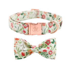 Elegant little tail Dog Collar, Comfortable Dog Collar with Bow, Floral Girl Pet Collar, Adjustable Dog Collars for Small, Medium and Large Dogs