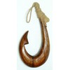 6" Hand Carved Wood Hawaiian Makau Fish Hook