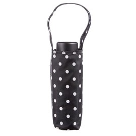 Totes Micro Mini Manual Compact Umbrella, NeverWet technology, Colorful dots on black, 38" arc Coverage