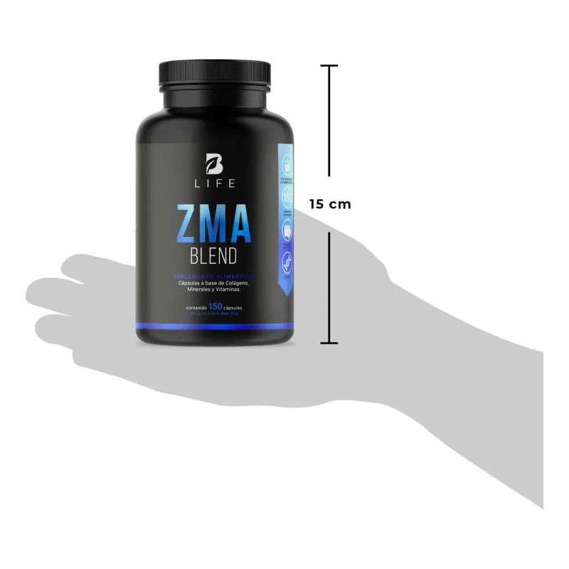 Zma Plus 150 Cáps Zinc Magnesio Colágeno Life