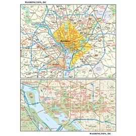 Washington, DC Wall Map - 11.5" x 14.75" Paper