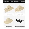 Sun Hats for Women, Wide Brim Floppy Beach Straw Hat