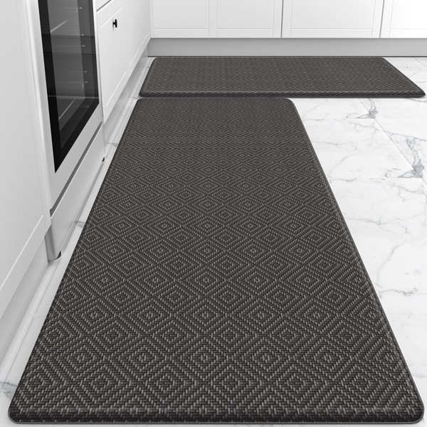 Mattitude Kitchen Mat 2PCS Kitchen Rugs Cushioned Anti-Fatigue Rug Waterproof