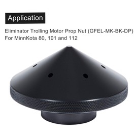 Eliminator Trolling Motor Prop Nut Custom Fit for MinnKota 80, 101 and 112 lb Models (Black)