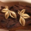 Gold Earrings for Women 14K Gold Plated Big Flower Stud