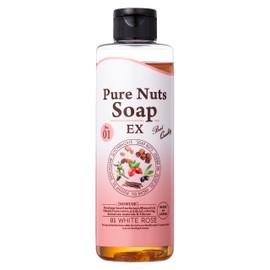 Marner Cosmetics Naturacella Pure Nut Soap EX White Rose Scent, 8.5 fl oz (250 ml) (Face Wash Not Required), Makeup Remover, Body Soap, Exfoliating Care, Pore Care, Naturally Derived Ingredients, Soap