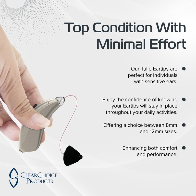 Hearing Aid Domes, Tulip Ear tip Dome for Hearing Aids,