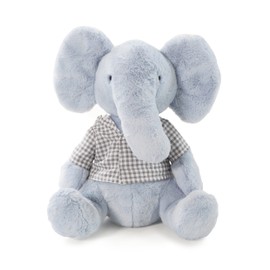 Rosewood Maxi Elton Elephant, Christmas Crinkle Plush Dog Toy, Blue Gingham, 32cm x 31cm