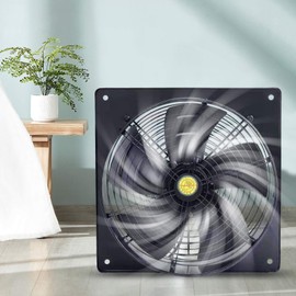 VPABES 12 inch Portable Exhaust Fan, 125W Wall Mounted Vent Fans, Ventilation Blower for Garage Shops Kitchen Bathroom Ceiling Attic Household Window Basement Ventilation Fan,1200CMF