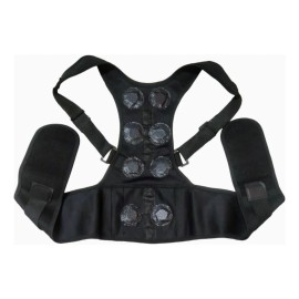 Corrector De Postura Magnético, Cuenta Con 8 Imanes Negro 3xl