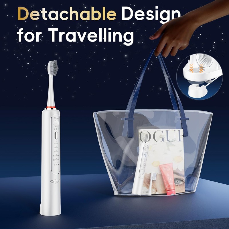Electric Toothbrush with Water Flosser Combo in One, Professional Flossing