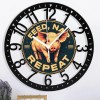 25cm Circular Iron Wall Clock with Trilobite Fossilsheet size: 10