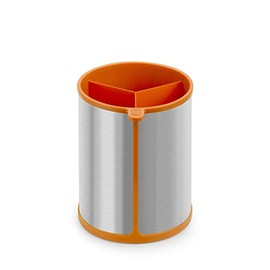 BRA Efficient Rotary Kitchen Utensil Pot, Stainless Steel, Orange, 14.5 x 15 x 18 cm
