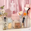 DECYOOL 2PCS Acrylic Organizers, Acrylic Makeup Brush Organizer 6 Compartments