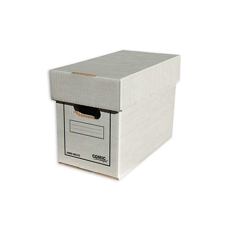 Comic Concept 10x Comic Box (Short) with Lid Stackable Cardboard