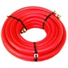 Water Hose Continental ContiTech 1/2” x 50’ RED RUBBER Industrial 200psi with Brass Fittings - Heavy Duty - USA