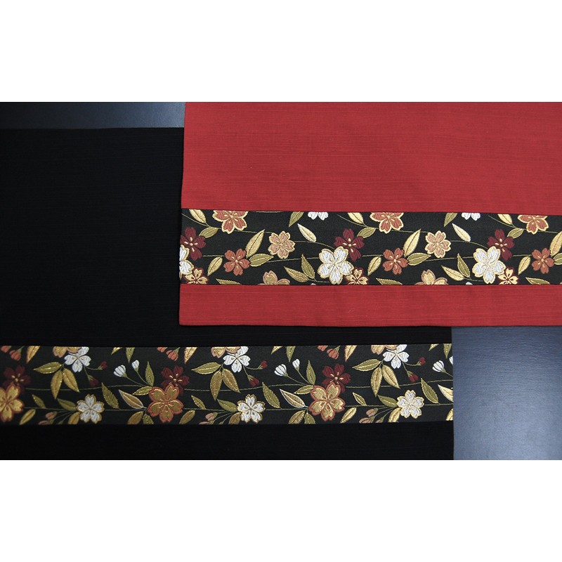 [Packaged] Boxed, Japanese Style Pair Placemat, Gift, Japanese Pattern, Cherry