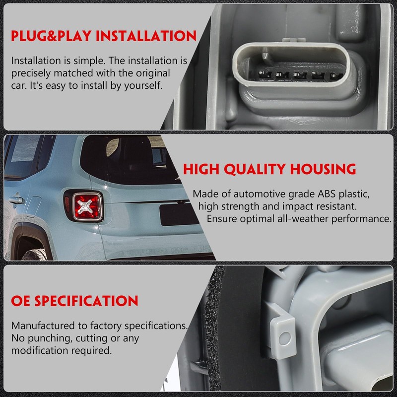 Huray Tail Light for Jeep Renegade 2015-2022 OE Tail Lamp