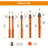 BGTEC Diamond Cemented Carbide Drill Bits Masonry Drill Bits, 5pcs