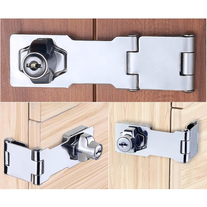 Litensh Hasp Lock Padlock Gate Bolt Door Bolt Lock with