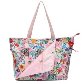 ESVAN Yoga Mat Bag, Gym Bag Tote Bag with Multi Pockets For Women Drawstring Yoga Mat Carrier Pilates Travel Workout Office