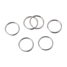 1/2 Inch Split Key Rings,Stainless Steel Dog Mini Rings 16mm-50 Pcs