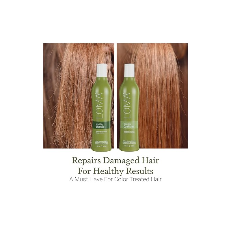 Loma Hair Care Nourishing Shampoo Nourishing Conditioner Duo, 12 oz.
