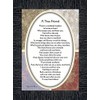 Vintage A True Friend, Poem about true friendship, 7x9 77933CH