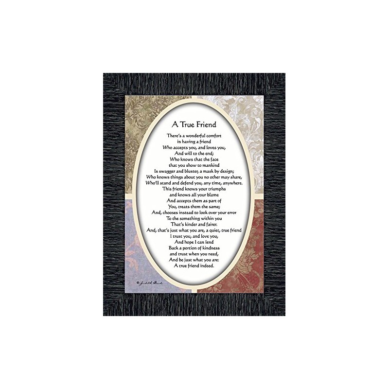 Vintage A True Friend, Poem about true friendship, 7x9 77933CH
