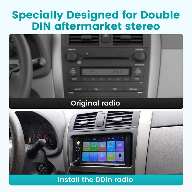 NuIth Double DIN Radio Installation Dash Kit W/Radio Wire Harness