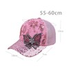 ZARSIO Sequin Baseball Cap Adjustable Rhinestone Butterfly Baseball Cap (CA/US,